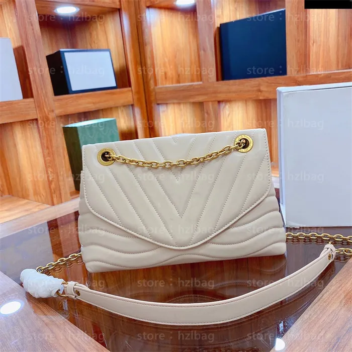 New Wave Women Designer Bag Smooth Leather Chain Bag Cross Body Designers Womens Handbags Purses M58552