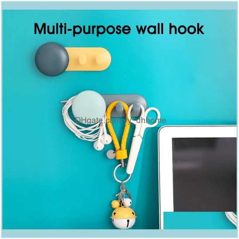 Wall Hook No Drilling Self-Adhesive Wall Cable Winder Organizer Multifunction Hook for Coat Razor Cable Organizer1
