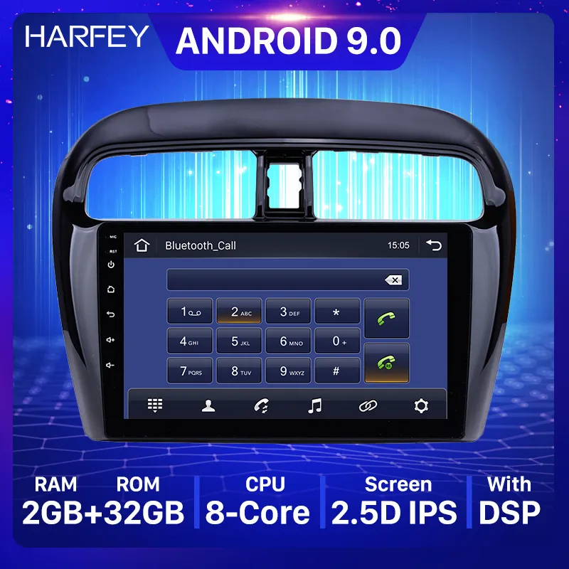 9inch Android CAR DVD Мультимедийный плеер для Mitsubishi Mirage 2012-2016 Radio GPS Поддержка DVR OBD