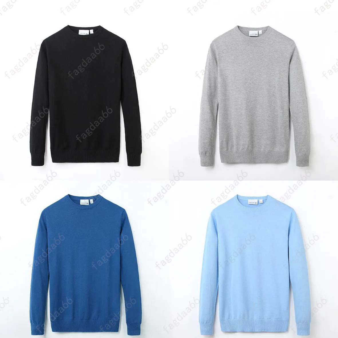 Mens Crocodile Brand Sweaters Embroidery Men's Twisted Needle Knitted Cotton O-neck Sweater Pullover High Quality