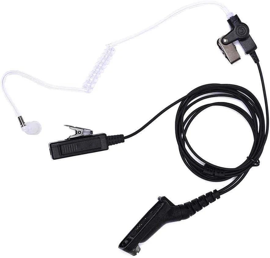 XPR 7550 7550e EarpieceCaroo 2 fone de ouvido de vigilância de fio com PTT MIC para Motorola XPR 6550 APX6000 APX4000 APX7000 XPR7580 XPR7580E XP