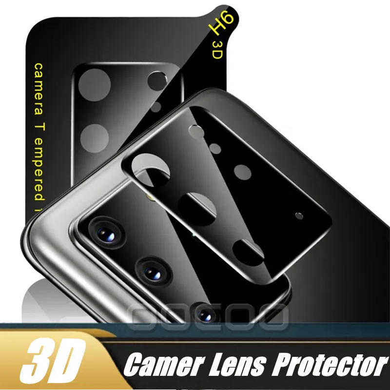 3D 9H твердость полной крышки камеры объектива камеры закаленного стекла экрана протектор для Samsuung S20 плюс S20PLUS Note 20 S21 Ultra 5G A21S A31 A51 A71 A32 A52 A72 F41 F62