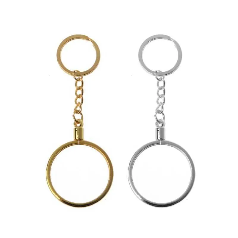 40mm / 1,57 "Minnesmynthållare Nyckelring Medaljong eller Chip Collection Souvenir Coin Pendant Keychain Fashion Smycken G1019