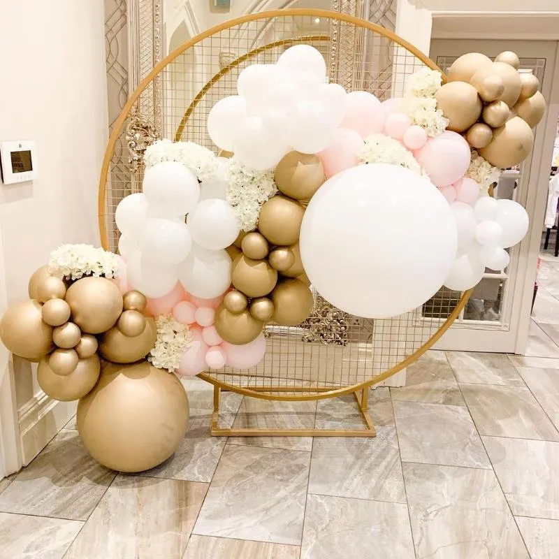 حزب الديكور المعكرون بالونات جارلاند القوس الذهب الأبيض النثار بالون الزفاف عيد ميلاد globos ديكور أطفال استحمام الطفل