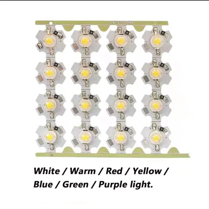 Light Beads Compson 10pcs LED DC5V 1W 하이라이트 램프 보드 흰색/따뜻한/빨간색/노란색/청색/녹색/자주색 조명 직경 20cm.
