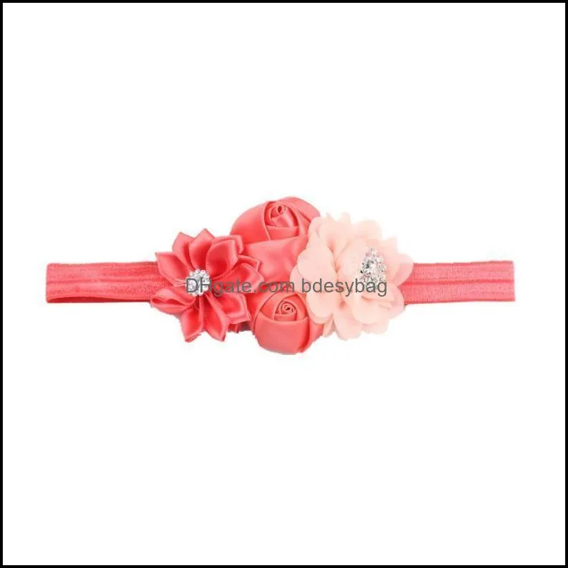 2020 New Lace Baby Headband Chic Lace Mix 4 Flower Princess Girls Headband Hair Bow Baby Girl Children Hair Accessories