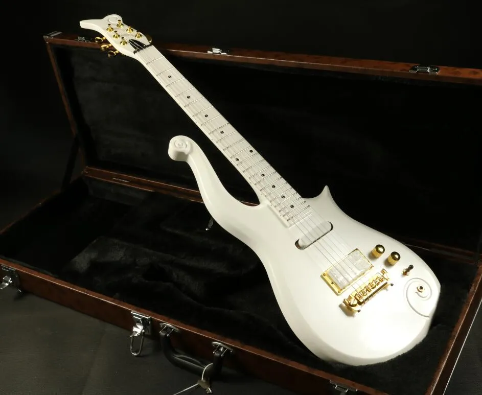 Diamond Series Pearl White Prince Cloud Guitar Guitar Alder Body ، Maple Neck ، Black Dot tinlay ، Wrap Arrund Arrund