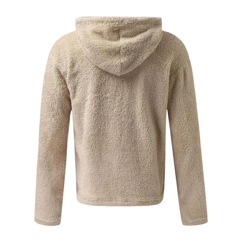 Mens teddy fleece hoodie cheap