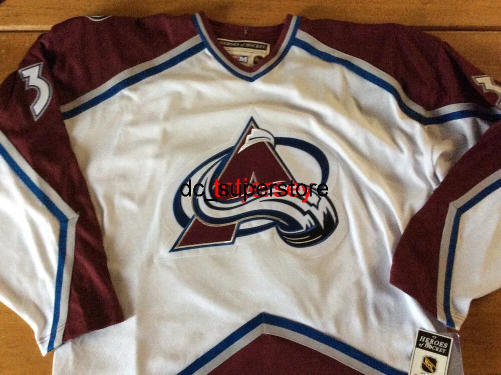 저렴한 사용자 정의 빈티지 1995-1996 Patrick Roy Hockey CCM 저지 스티치 번호 이름 추가 MEN KID HOCKEY JERSEYS XS-5XL