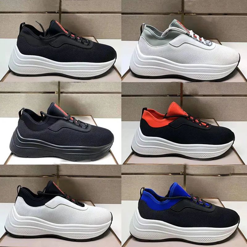 Designer shoes toblach technical fabric Sneakers Black White Trainer Casual Shoe Man Socks Boots rubber sole is light and flexiblee Runner Sneaker With Box NO295