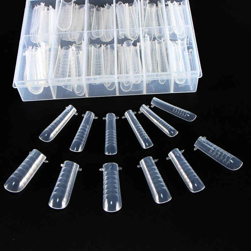 120pcs Dual Quick Gel Mold Full Cover Tips Extension ms Top Molds m For Building Nail System