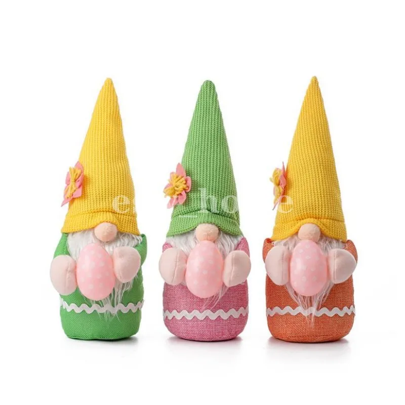 Forniture per feste Ambientazione interna a maglia Bambola Doll Bambola colorata Bambole Dwarf Dwarf Bambole Home Decor Ornamenti festival di Pasqua