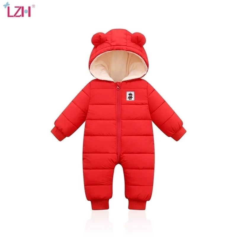 LZH enfants hiver salopette Snowsuit infantile garçons filles barboteuse pour bébé chaud combinaison nouveau-né vêtements Costume de noël 210309