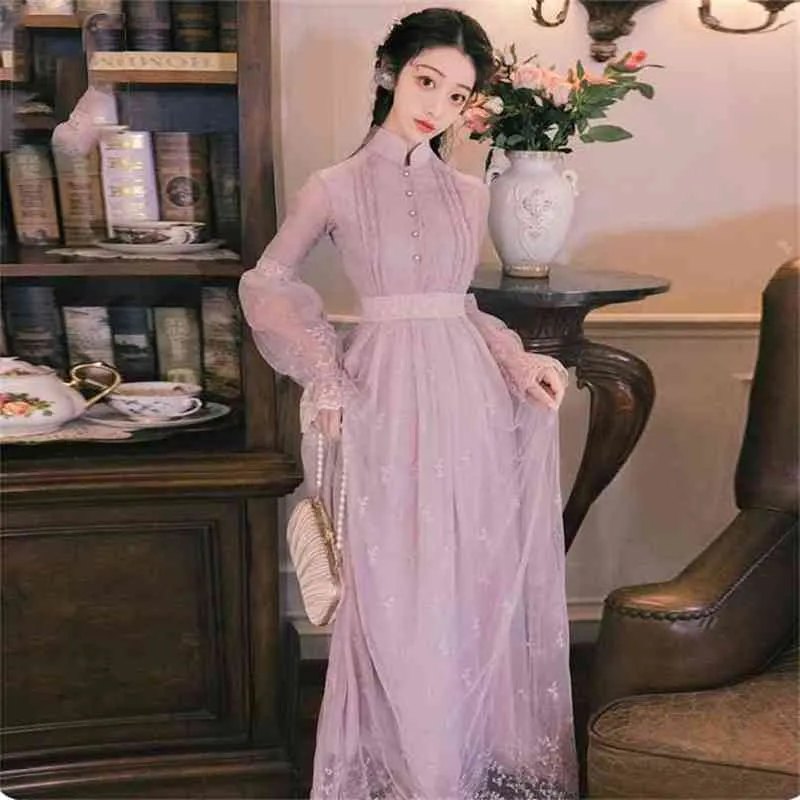 fitted lace wedding dress Dusty Lilac Lace Top Maxi Dress