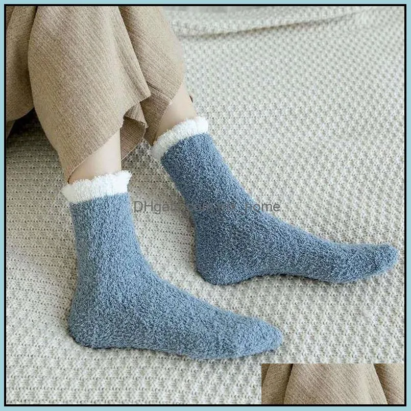Women Girls Fuzzy Fluffy Socks Cute Fleece Slipper Winter Sleep Plush Warm Soft Cozy Comfy Kawaii Casual Ladies Crew Sock