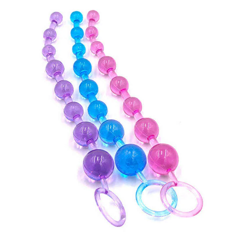 Juguetes anales NXY, tapón de goma suave, cuentas para orgasmo largo, clítoris vaginal, anillo para tirar, juguetes para glúteos, estimulador para adultos y mujeres, accesorios sexuales 1125