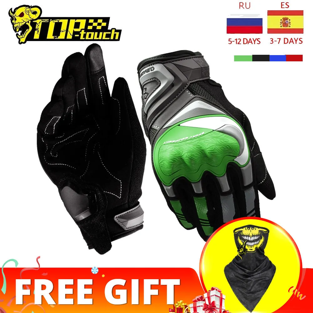 Moto Hommes Respirant Luvas Motociclismo Motocross Guantes Moto Écran Tactile Moto Gants D'équitation