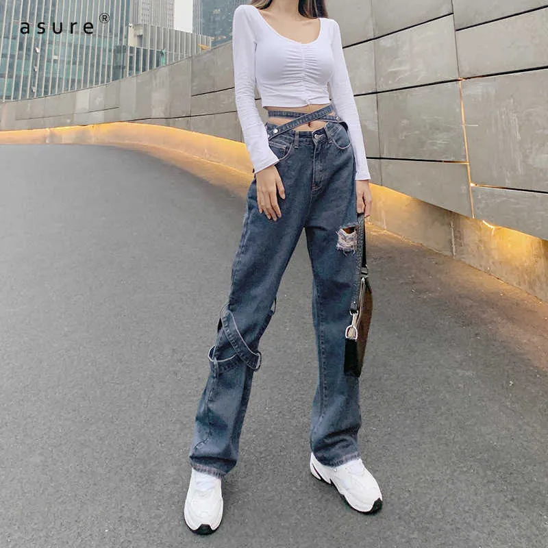 Y2K Womens Thermal High Waisted Baggy Jeans Fashionable Streetwear Pants  For Girls And Ladies With Elastic Baggy Style LQ6151W0H 210712 From Dou02,  $20.38