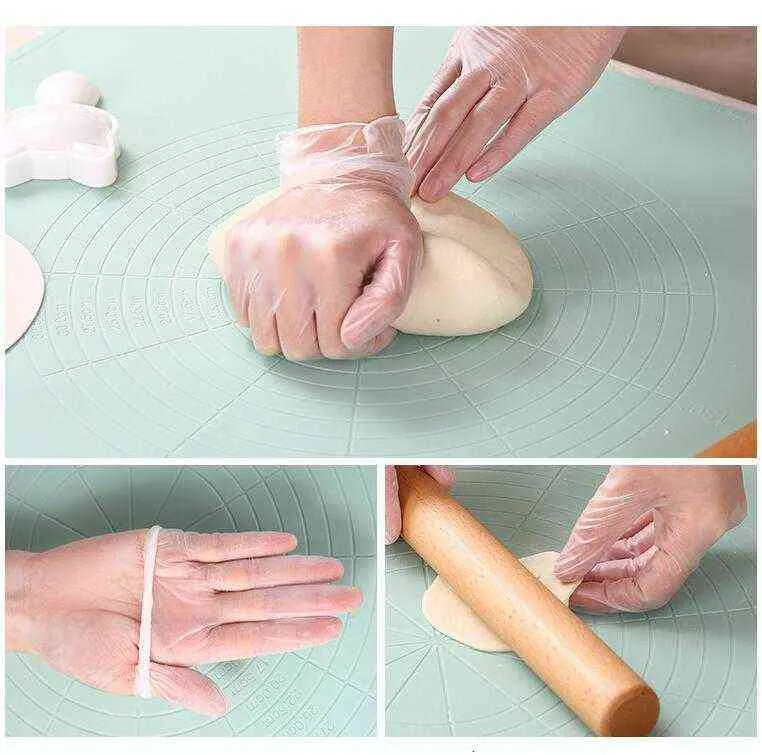 In Stock Disposable Gloves Transparent PVC Gloves Kitchen Dishwashing Nitrile Gloves Home Cleaning Glove Powder Free Glove DHL 
