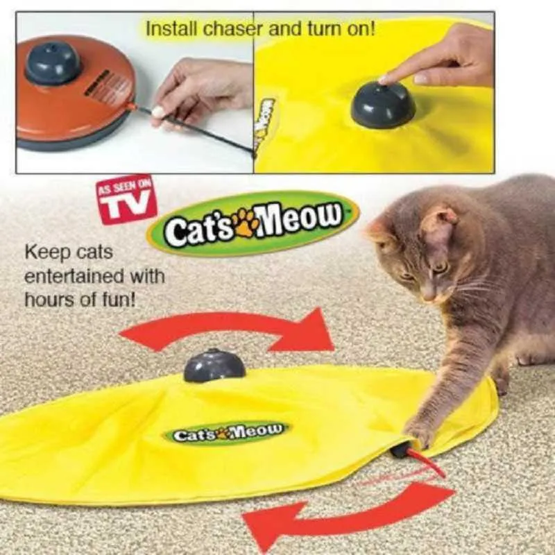 4 Speeds Cat Toy Undercover Mouse Fabric Cat's Meow Interactive Electronic Toy Creative Pet Puppy Toy Cat supplies 210929