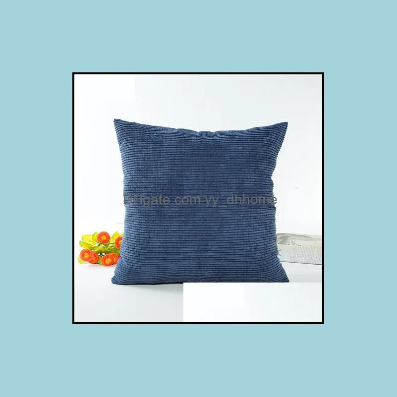 Brief Square Pillow Cover 45*45cm Solid Color Pillow Case Home Decorative Cotton Pillowcase 17.5inch Wonderful Touch