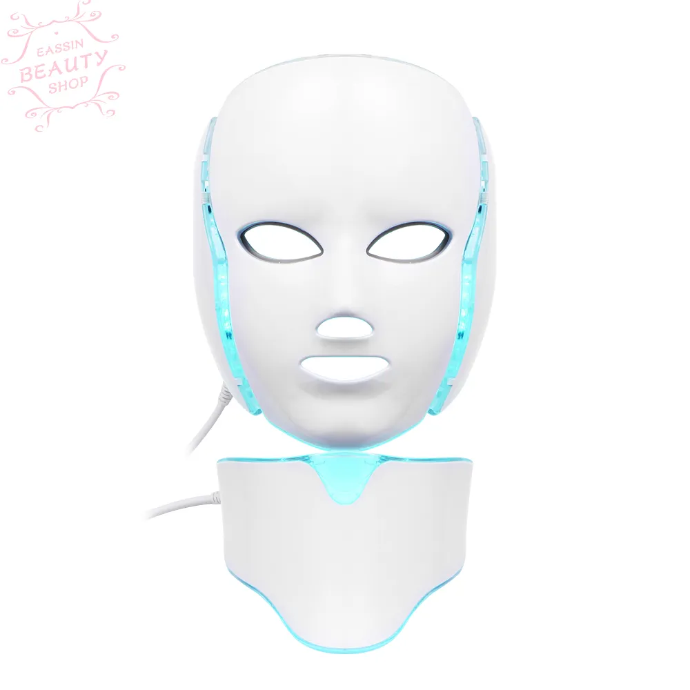 7 Farben Licht Photon Elektrische LED Gesichtsmaske Haut PDT Hautverjüngung Anti Akne Faltenentfernung Therapie Schönheitssalon