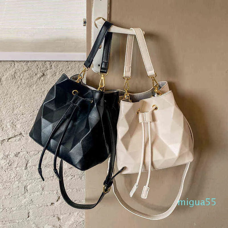 Sacs à bandoulière Bolso De Mano a Cuadros Gran Capacidad Para Mujer Bolsa Cubo Con Bandolera Hombro Individual