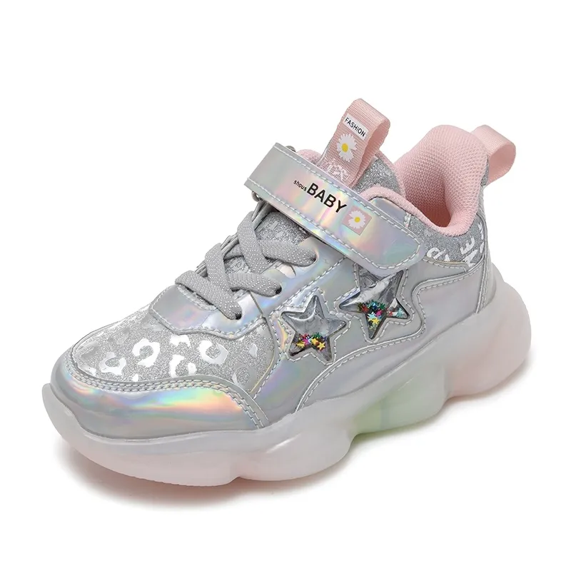 Fashion Children Chaussures pour filles Sneakers Kids Chaussures Casual Boys Sneakers Girls Chaussures Rainbow Stars SCHOOL Girls Sneaker Fashion 210308