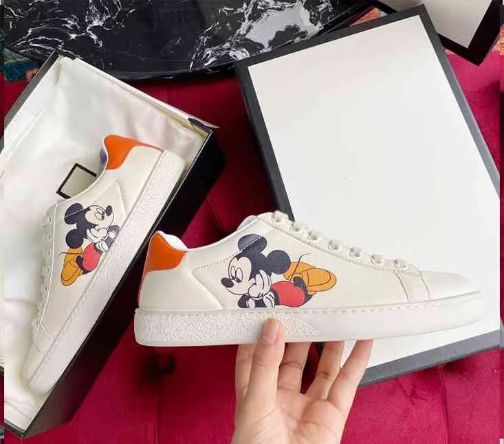 中古良品 デザイナーの高級ファッション男性女性ホワイトシューズ蜂スネークタイガーカジュアル靴純正レザースニーカー刺繍クラシックトレーナーpython 今買える Www Zoth Co Il