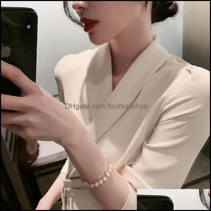 Hemiston Retro White Opal Gold Bracelet 2021 Brand Europe Style Gift For Women Link, Chain