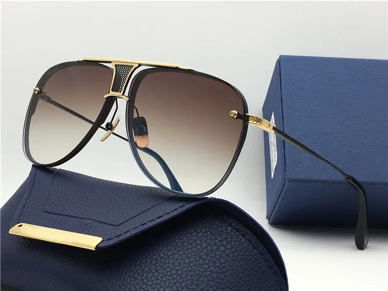 Klasyczne okulary pilotażowe złote/brązowe 20. rocznica Sonnenbrille modne letnie okulary przeciwsłoneczne męskie okulary unisex nowość z pudełkiem