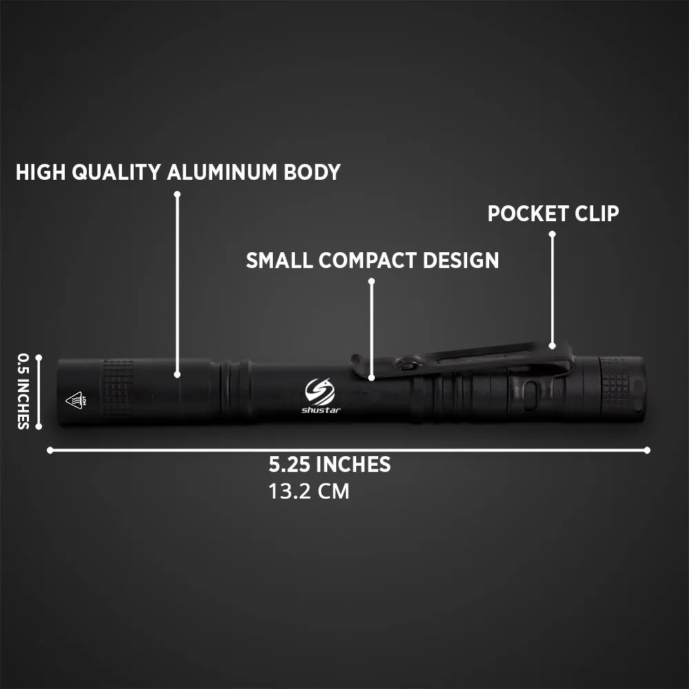 Flashlights Small Mini LED High Lumen Tactical Pen Light with Clip