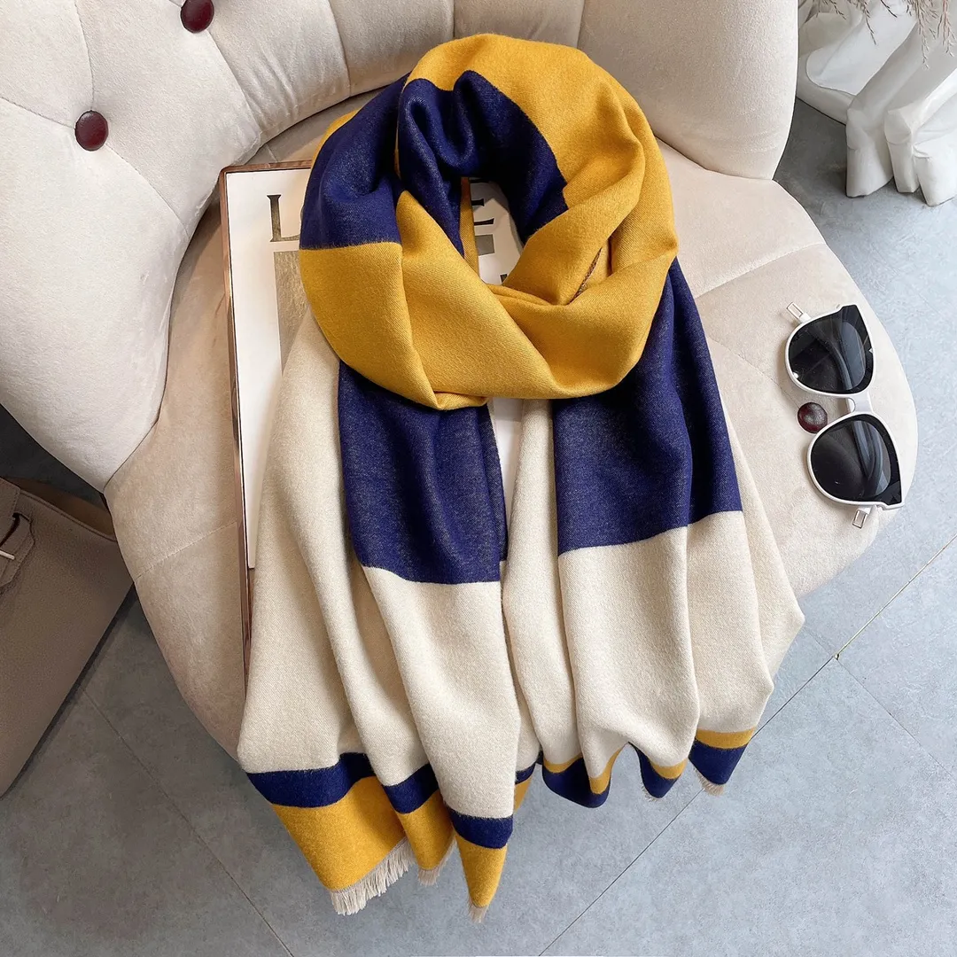 2021 Women Print Cashmere Scarf Hijab Stars Female Winter New Pashmina Warm Thick Shawl Wrap Blanket Echarpe Foulard Bufanda