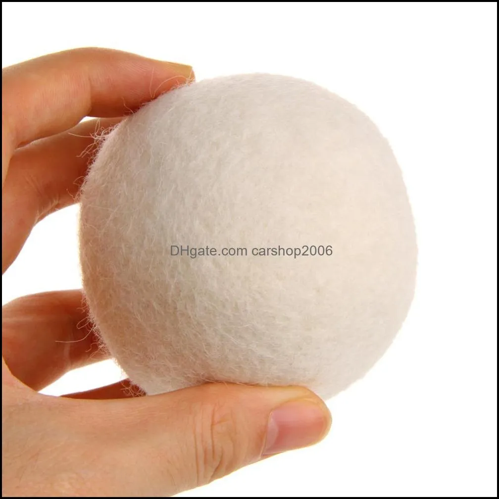 Practical Laundry Clean Ball Reusable Natural Organic Laundry Fabric Softener Ball Premium Organic Wool Dryer Balls HWE7304