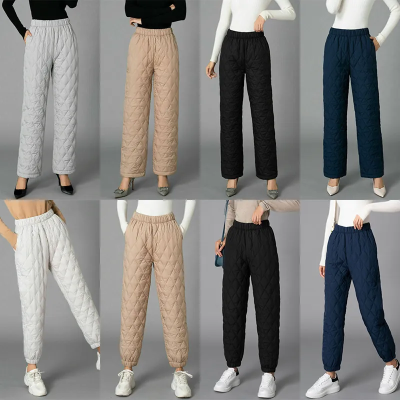 Pantalones De Algodón Cálidos De Invierno Para Mujer, Pantalones