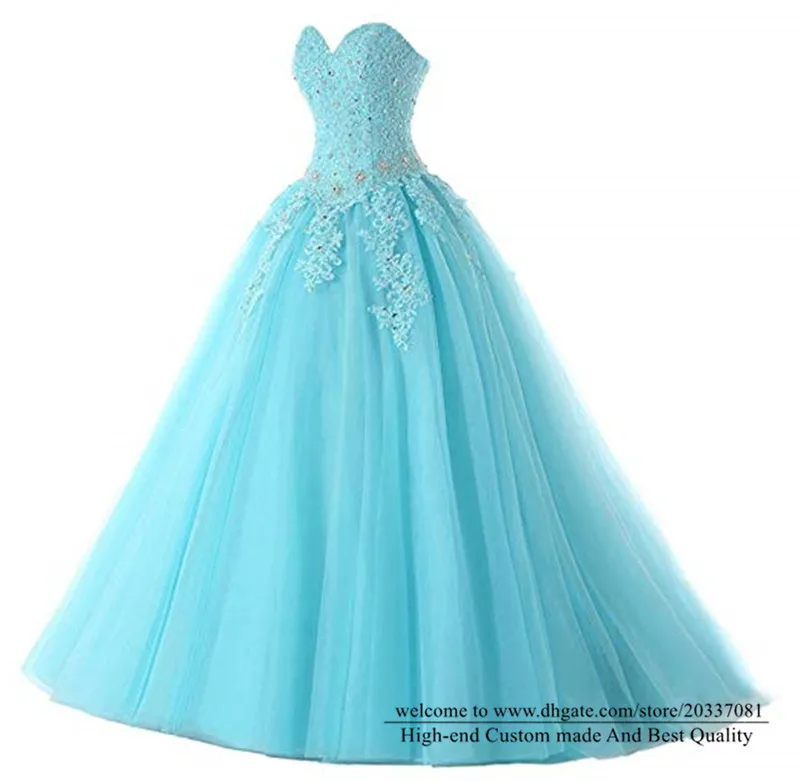 Quinceanera Dresses 2021 Crystal Princess Sweetheart Aplikacje Party Prom Formalna Suknia Balowa Lace Up Tulle Vestidos DE 15 ANOS Q23