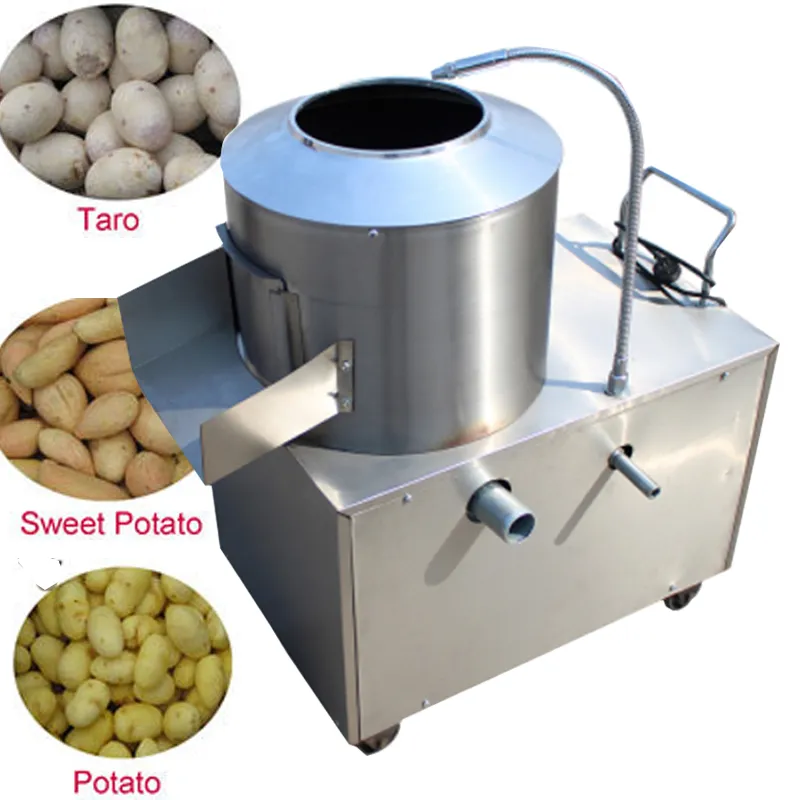 150-220 kg/h Fully automatic electric brush roller washing machine for sweet potato taro ginger carrot cassava peeling machine price