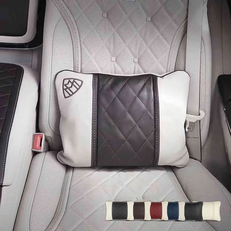 For Mercedes Maybach S Class Headrest NAPPA Leather Pillows Car Travel