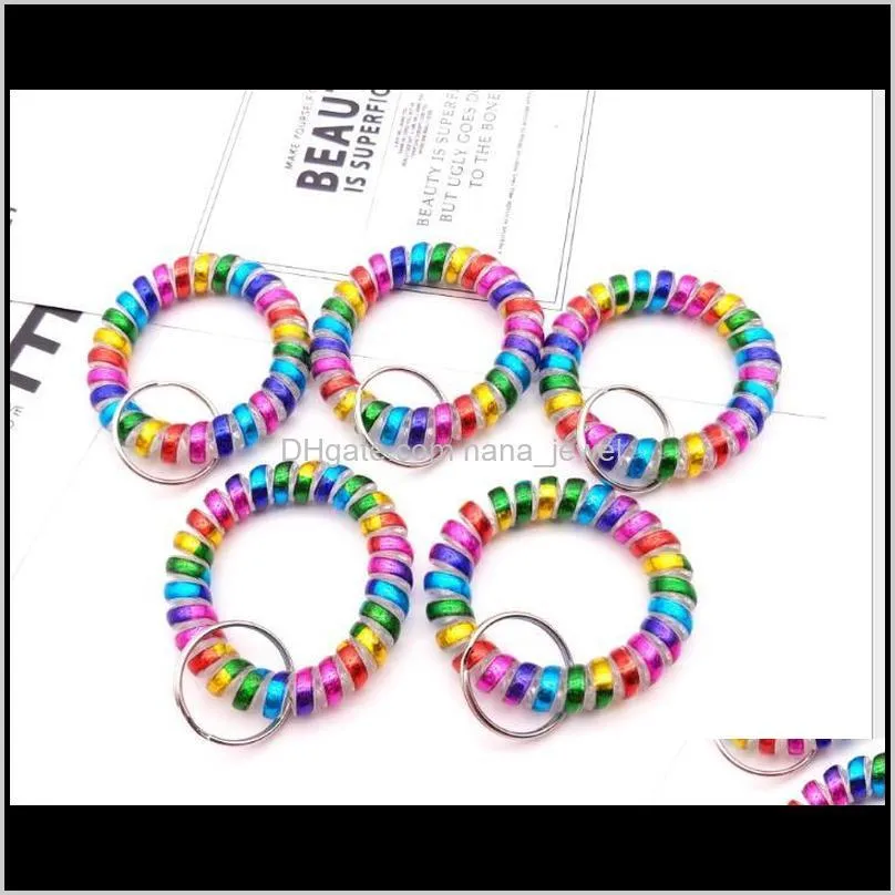 Colorful Telephone Wire Cord Line Gum Holder Elastic Hair Band Tie Scrunchy 3.5cm Hair Accessory ps2419