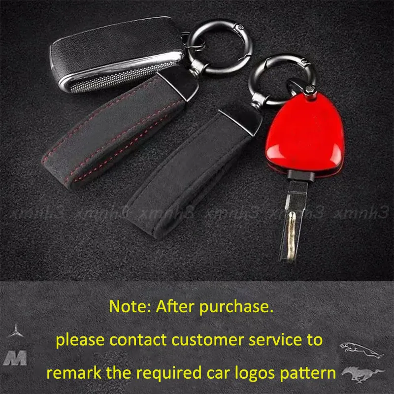 Keychain Classic Exquisite Designer Car Keyring Suede DIY Unisex Lanyard Red Black Small Jewelry Lover Pendant