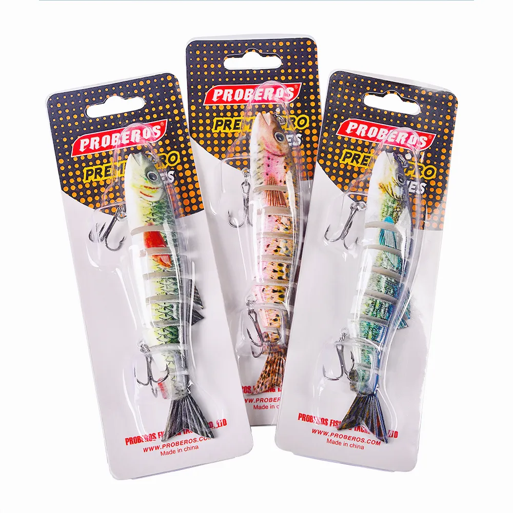 Top quality 6 color 12.5cm 21.5g ABS Fishing Lures for Bass Trout Multi  Jointed Swimbaits Slow Sinking Bionic Swimming Lure Freshwater Saltwater
