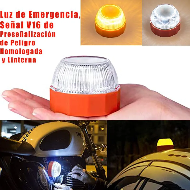 Emergency Lights V16 LED DGT Portable Light Magnetic Induction Strobe Safety Lamp Varning Amber vit v￤golycka