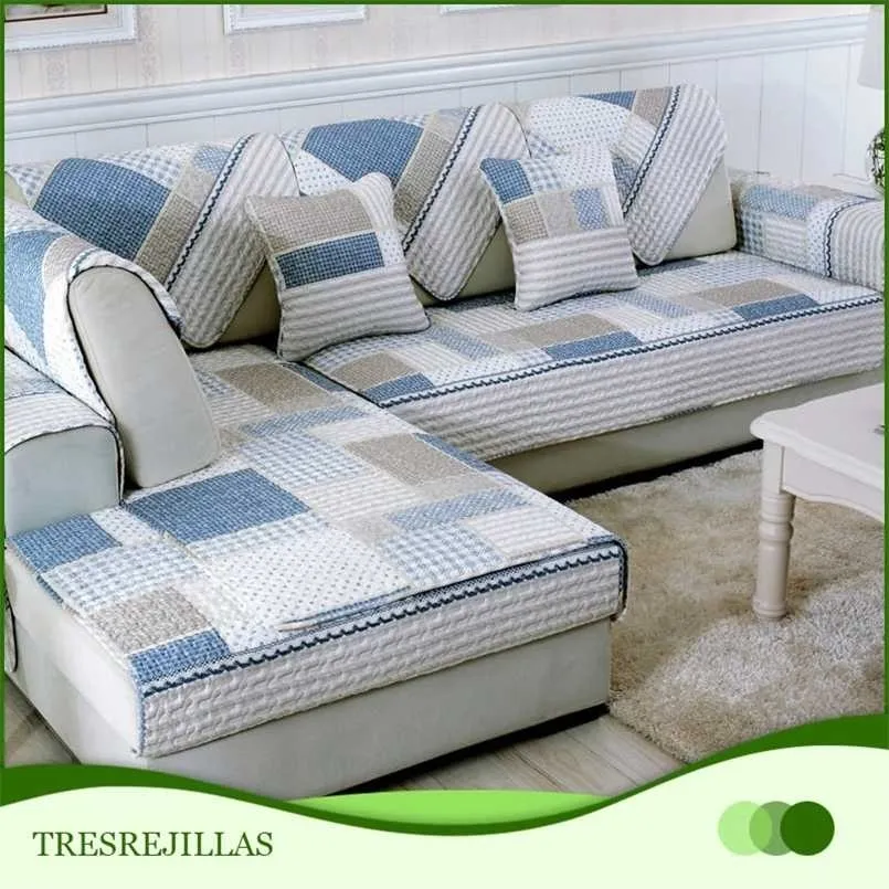 Trots Rose 100% katoen dikke sofa pad Anti-skid kussens Cover Four Seasons General Couch Bay Window Pads 1pc 2111116