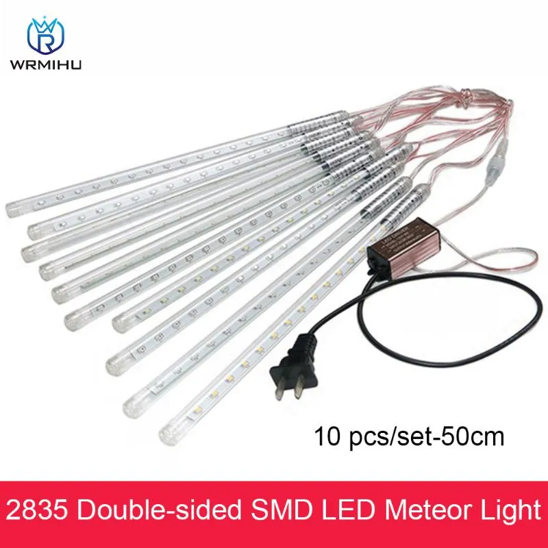 Strings 50 Cm 8 Tube Waterproof Holiday Meteor Shower LED String Light Suitable For Outdoor Christmas Tree Family Party Decoration