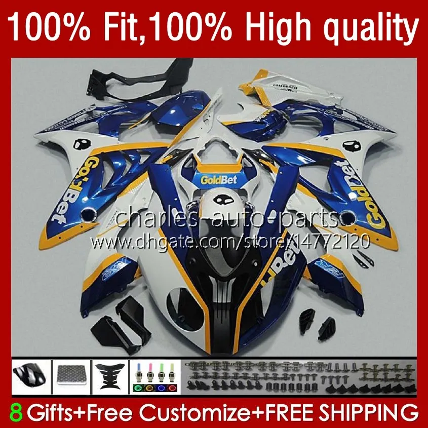 Kit de Molde de Injeção para BMW Amarelo Bodywork Azul S-1000RR S1000RR 1000 RR S1000-RR 2015-2018 20NO.123 S1000 RR 2015 2016 2017 2018 Body S1000RR 15 16 17 17 18 Fairings de OEM