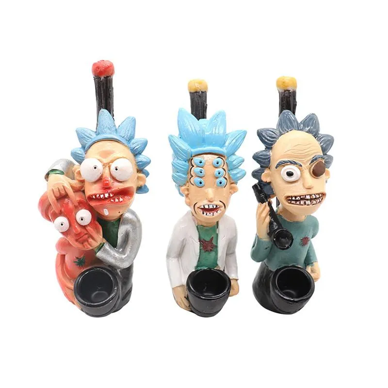 Resin pipes Smoking Drip Tips Creative personality material cartoon-shaped smoking pipe convenient wholesale 3 styles