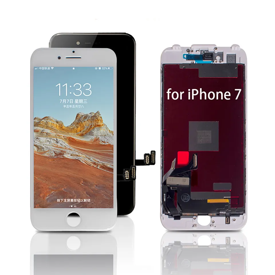 yinwo جودة جودة لوحات اللمس الخلوي لوحات iPhone 7 شاشة LCD شاشة الشاشة الاستبدال بديل قطع الغيار الكاملة 7G A1660 A221B
