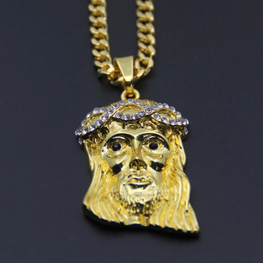 Designer Necklace Mens Hip Hop Necklace Jewelry Fashion Stainless Steel JESUS Piece Pendant High Quality Gold Necklaces