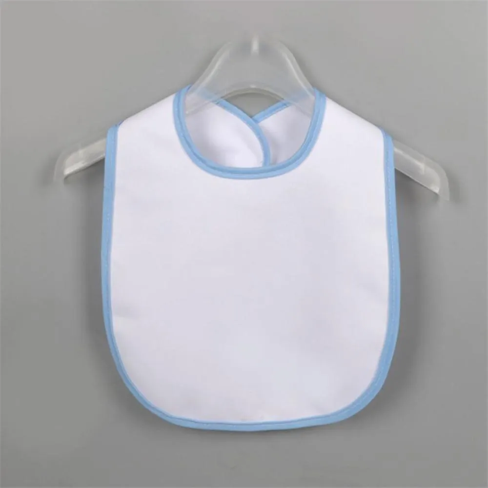 Bavoir vierge à faire soi-même, par Sublimation, transfert thermique, tissus pour bébés, bavoir imperméable, produit pour enfants, 5 couleurs, 45pu