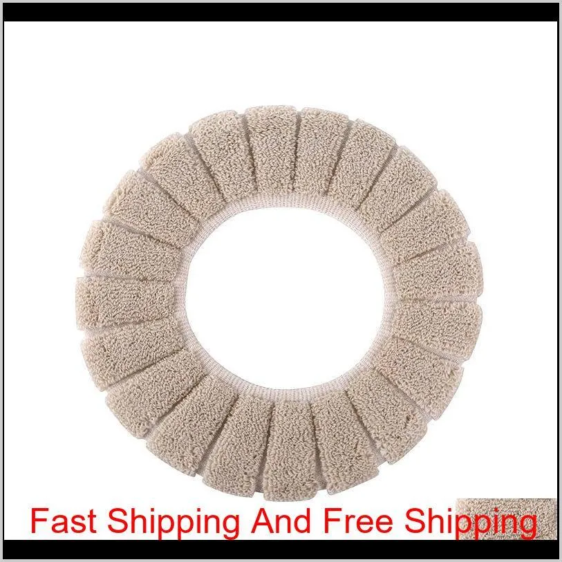 comfortable velvet coral bathroom toilet seat cover winter toilet cover household closestool mat seat case lid cover